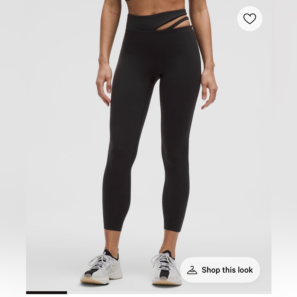 Lululemon Cut out waist high rise train tight 25” Size 6